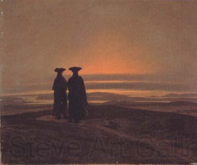 Caspar David Friedrich Two Men at Twilight (mk10)